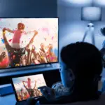 smart tv features in kenya: People watching smart tv in living room at night